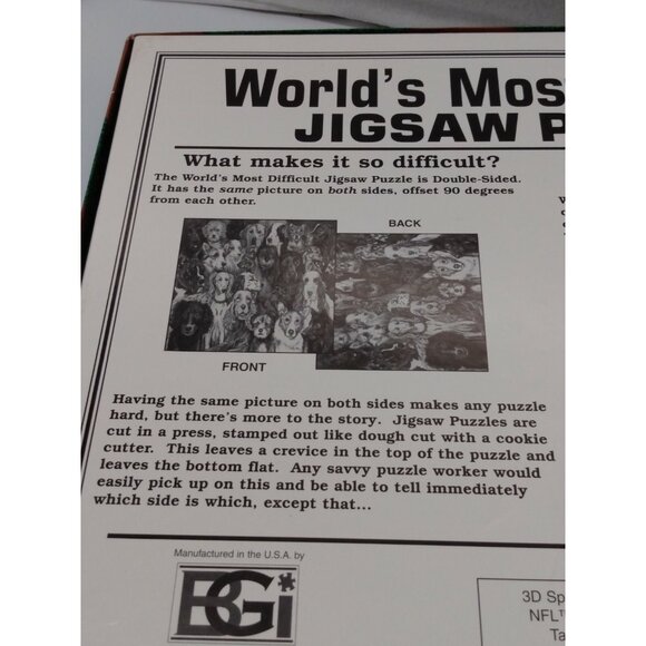 529 piece World's Most Difficult FOOTBALL edtion Jigasw Puzzle- complete!! - Picture 12 of 12